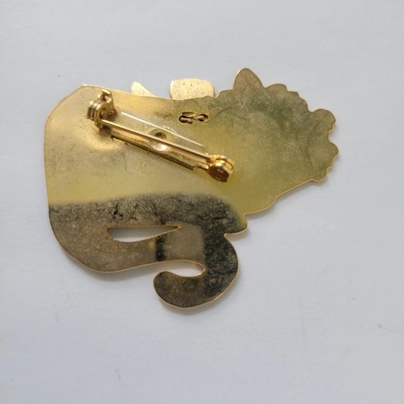 Vintage Brooch Pin Kitty Black Cat - Picture 3 of 4